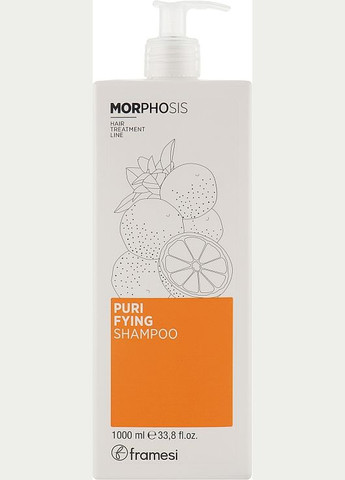 Шампунь від лупи для глибокого очищення волосся Morphosis Purifying Shampoo 1000ml (997283-86243) Framesi (368639019)