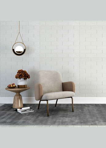 3D панель самоклеюча цегла Біла 700х770х3мм (001-3) SW-00000174 Sticker Wall (298284465)