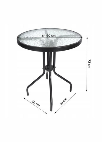 Комплект садових меблів Bistro-3 круглий стіл Jumi (338255889)