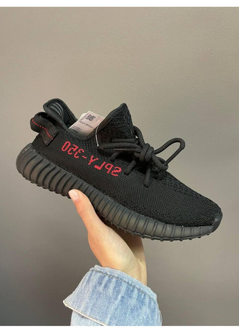 КРОСІВКИ ЖІНОЧІ ADIDAS YEEZY BOOST 350 V2 BRED АДІДАС ІЗІ БУСТ No Brand чорні демісезони (367173980)