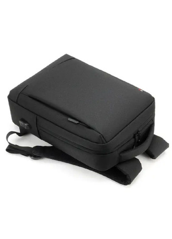 Рюкзак повседневный городской с карманом для ноутбука выходом для USB-провода оксфорд 42х29.5х11 см 13 л (477544-Prob) Черный Unbranded (297984304)