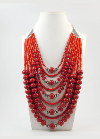 Намисто "Дев'ятирядне" Корал, срібло Fursa fashion (362138692)