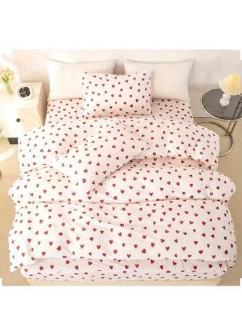 Постельное белье хлопковое Обними ночи Полуторное 150 x 220 Бязь Белое 70 х 70 No Brand (364117850)