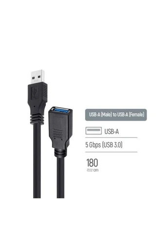 Дата кабель (CW-CBUF075-BK) Colorway USB 3.0 AM/AF 1.8m black (388705436)