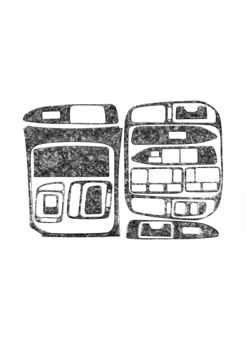 Накладки на панель Алюміній для Toyota Land Cruiser 100 1998-2007 рр Meric (389050369)