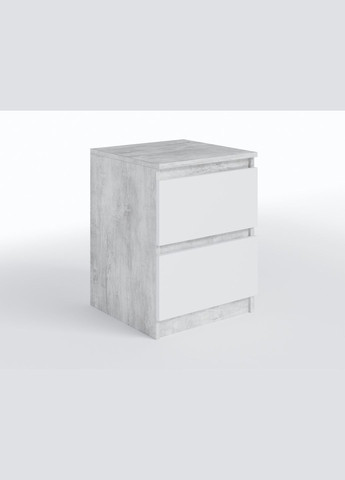 Тумба приліжкова в спальню, з фасадами без ручок Т-225 від Бетон/Білий MORELI (335424604)