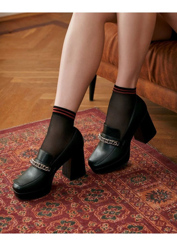 Чёрные женские носки с узором Gabriella однотонные (363020722)