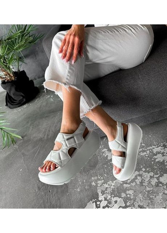 Белые женские босоножки на платформе 1627 белые Ailaifa