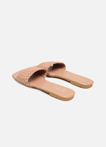 Бежевые шлёпанцы на каблуке женские цвет бежевый cb-00267955 Yuki