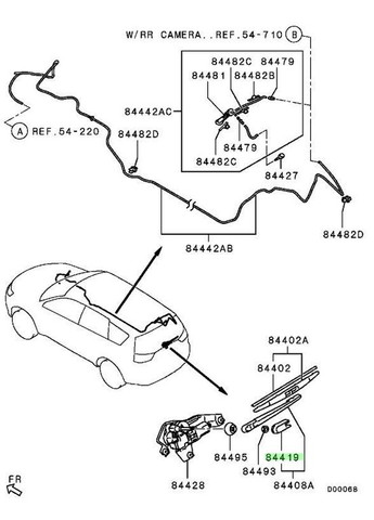 Крышка стеклоочистителя заднего, оригинал 8253A133 Аутлендер XL 2006–Аутлендер 2013–2022 Mitsubishi Outlander (345740984)