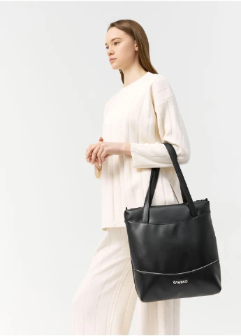 Женская сумка Shopper Черный 34х30х7 см (93140101) Sambag (387582651)