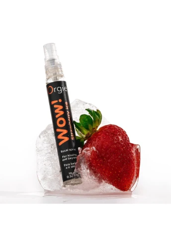 Спрей для оральних пестощів з охолоджувальним ефектом Wow! Strawberry Ice (10 мл) Orgie (317573681)