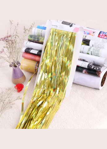 фотозона з голограмою 2 м на 1 м золотистий Jannet Дощик (316384006)