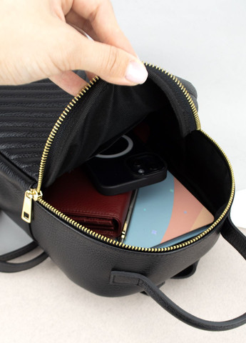 Рюкзак женский кожаный городской 03354 небольшой черный Virginia Conti (301765861)