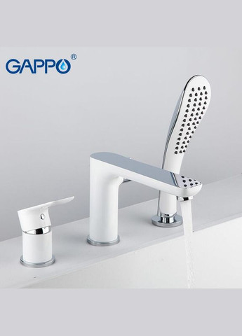Змішувач для ванни на борт G1148, білий/хром GAPPO (275335463)