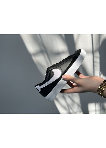 КРОССОВКИ ЖЕНСКИЕ NIKE BLAZER LOW BLACK / WHITE НАЙК БЛЕЙЗЕР No Brand чёрные демисезоны (368884653)