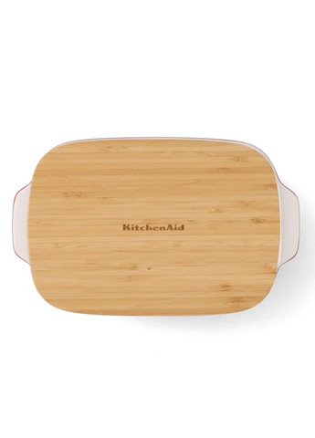 Форма для випічки Stoneware з кришкою червона 3,8 л CC006108-001 KitchenAid (316469008)