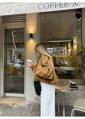 Стильный бомбер из замши Luna (361997110)