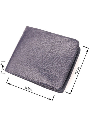 Оригінальне чоловіче портмоне із зернистої шкіри 21062 Синій Karya (366288845)