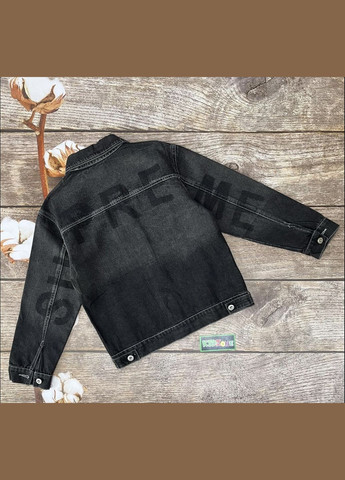 Сіра куртка джинсова No Brand