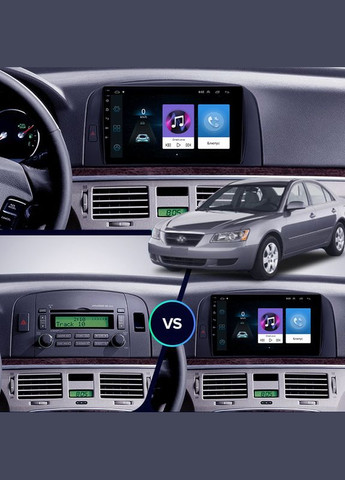 Штатна магнітола для Hyundai Sonata V (NF) 2004-2010 екран 9" 1/16Gb/ Wi-Fi GPS Хюндай 6шт Lesko (336204314)