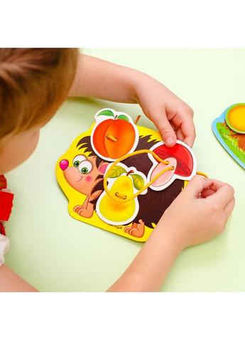 Игра-шнуровка с липучками "Ежик в лесу" VT1804-45 (укр) Vladi toys (365640973)