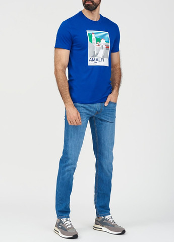 Голубые демисезонные брюки Harmont & Blaine