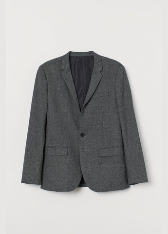 Піджак приталеного крою для чоловіка 0803256-001 сірий H&M (282818994)