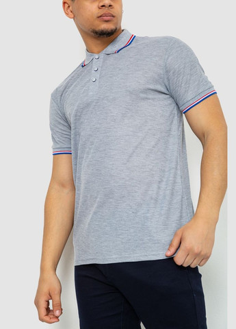 Серая поло мужское однотонное,, Ager