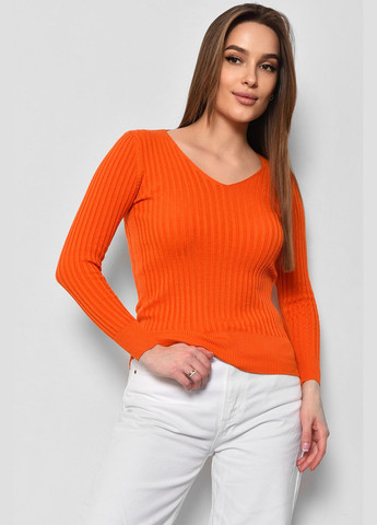Оранжевый демисезонный кофта женская оранжевого цвета пуловер Let's Shop