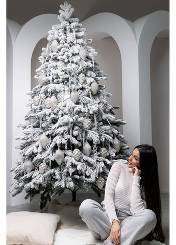 Штучна ялинка лита АНДОРА Засніжена 2.50м з металевою підставкою на 30% пишніша Yalunka Tobi (349451450)