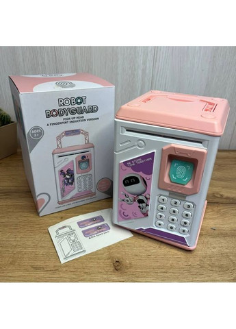 Электронная копилка сейфа с купюроприемником - отпечатком пальца и кодовым замком Розовая BODYGUARD No Brand Perfect (368832003)