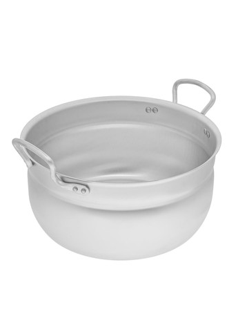 Кастрюля сферическая матовая алюминиевая с крышкой и двумя металлическими ручками 3.4 л Interos (296467998)