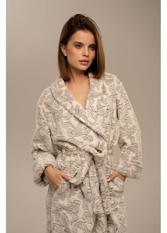 Халат жіночій з велсофту, пейслі-принт 982186 German Volf 25152 (370079819)