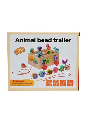 Деревянная игрушка-сортер каталка на веревочке для малышей No Brand C15035 (371925567)