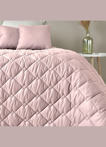 Покрывало Стиль Cube двустороннее пудра/светло-серый 210*240 IDEIA (288045283)