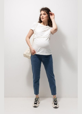 Темно-блакитні джинси МОМ для вагітних із тонкого джинсу Юла мама - (290110318)