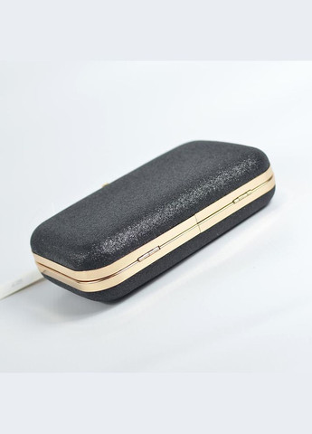 Чорна вечірня сумка клатч бокс з блискітками маленька міні сумочка випускна на ланцюжку No Brand (293942338)