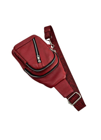 Сумка кожаная через плечо, Слинг, молния (Красный) LQ 816530ж (297743529)