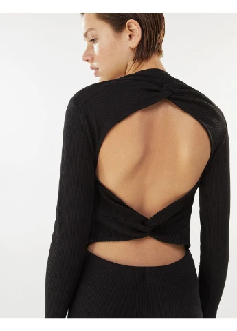Черное платье демисезон,черный, Bershka