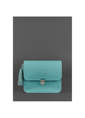 Сумка кросс-боди через плечо из натуральной кожи женская для документов и для телефона маленькая Бирюзовый 40168 BlankNote (361970411)