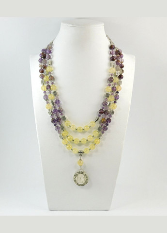 Намисто "Золотий світанок" Аметрин, Цитрин, Аметист Fursa fashion (322444540)