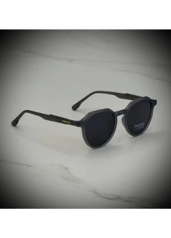 Солнцезащитные очки унисекс с поляризацией Polarized — Черная матовая оправа, форма Панто, 100% защита от UV No Brand (391096690)