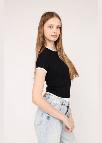 Футболка з коротким рукавом жіноча колір чорний CB-00275556 Crep - (330223093)