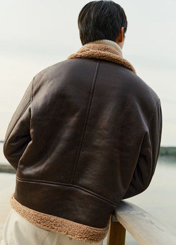 Коричневая зимняя куртка H&M