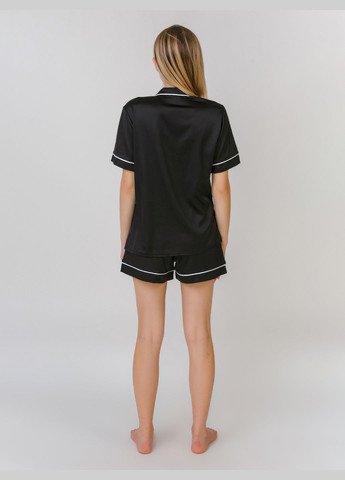 Чорна всесезон піжама жіноча (сорочка та шорти) lingerie сорочка + шорти Serenade
