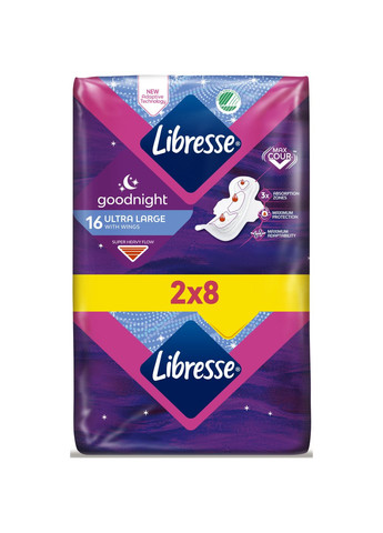 Гігієнічні прокладки (7322540960273) Libresse ultra goodnight large 16 шт. (268139504)