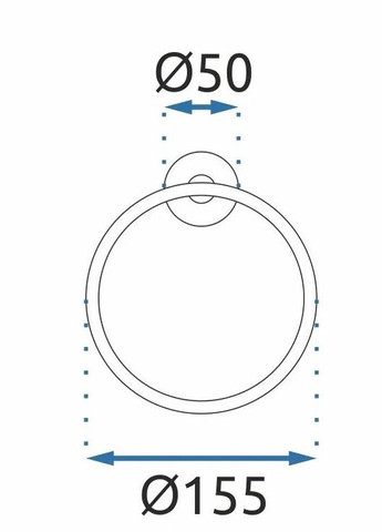 Рушникотримувач кільце 332915A MIST 05 BLACK Rea (336936943)