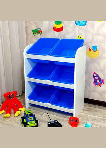 Органайзер для дитячих іграшок на 6 контейнерів по 8 л No Brand (341537946)