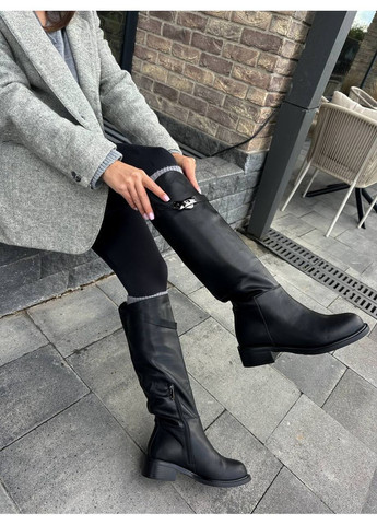 Жіночі зимові чоботи жокеї натуральна шкіра євро зима No Brand (371387614)